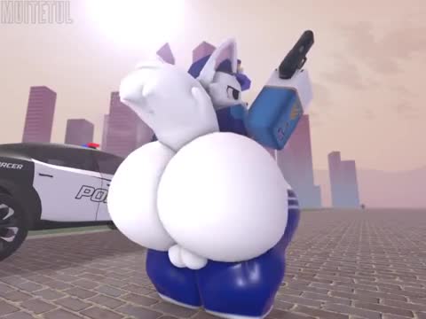Silly Cat Furry twerking ass on patrol Roblox ( art: Muitetul )
