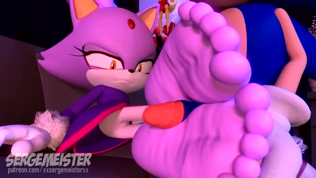 Sonic fuck Blaze’s foot
