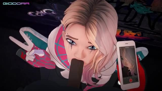 Spider-Gwen blowjob