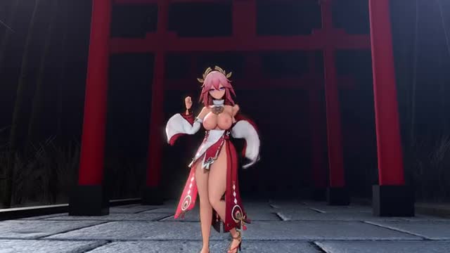 Thick Yae Miko Dance (4K) [Nimure_HD]