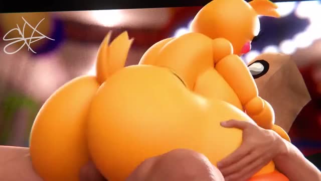Toy Chica riding