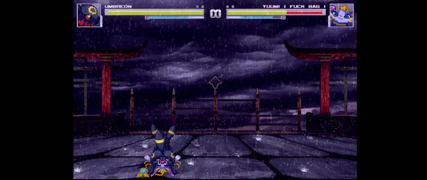 Umbreon suffocates yuumi with his cock