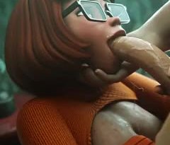 Velma sucks cock on live [nagoonimation]