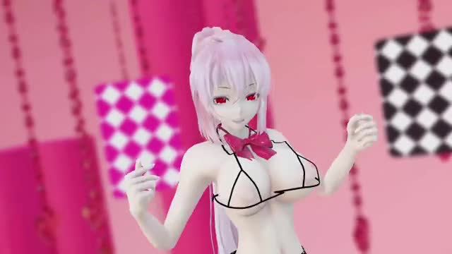 Vocaloid Megurine Luka Nude Dancing Hentai Rabbit Hole Song MMD 3D Red Eyes