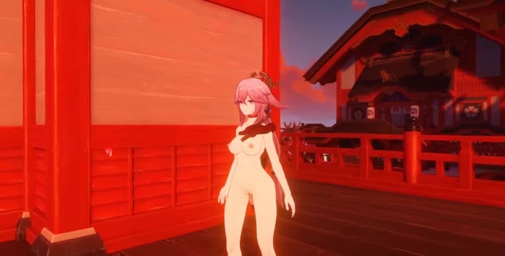 Yae Miko & Dragon Animated Mod