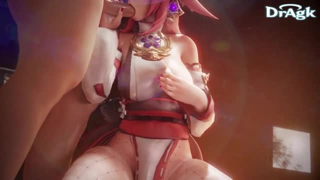 Yae having fun in the woods (Fixed – Dragk)