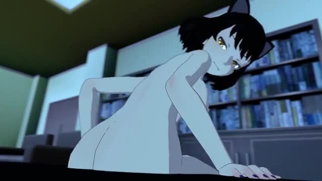 Yang squished by giant Blake booty. (nude)