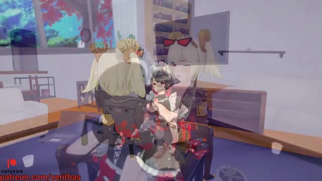 Burnice White Futa x Ellen Joe ( zenless zone zero )