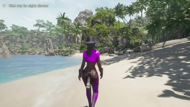 Gameplay of beasts in the sun with horse