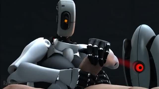 Glados gives handjob