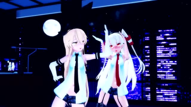 Shimakaze & Amatsukaze – Naughty [MMD R15] Hamselvish