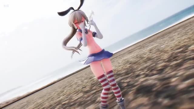 Shimakaze – Deep Blue Town [MMD R18] Iwayen