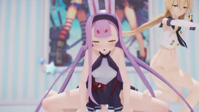 Shimakaze (KC) & Shimakaze (AL) – Disturb Manic Girl [MMD R18] Poyopoyo