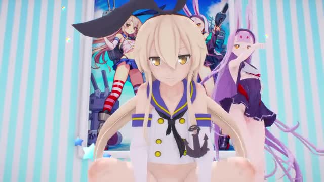 Shimakaze (KC) & Shimakaze (AL) – GETCHA! [MMD R18] Poyopoyo