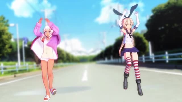 Shimakaze & Ro500 – Drop Pop Candy [MMD R18] Silent Person
