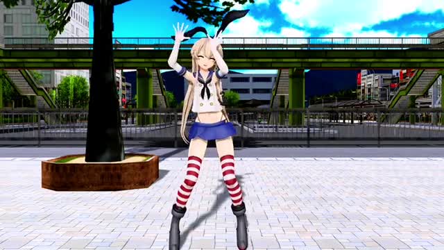 Shimakaze – Solar System Disco (stopping time) [MMD R18] Kadoya