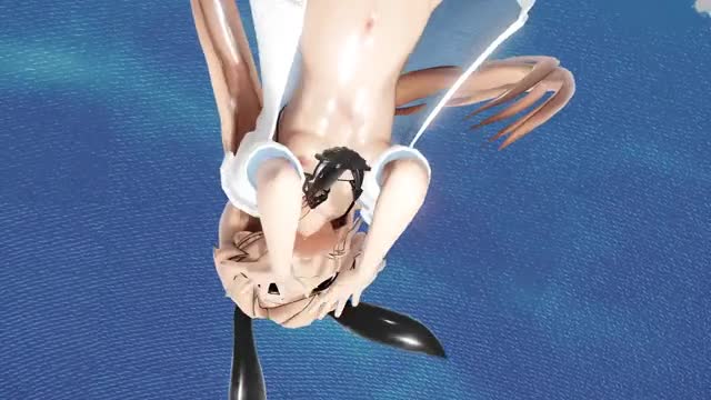 Shimakaze – Sunnydays! (pool sex) [MMD R18] RubyMMD