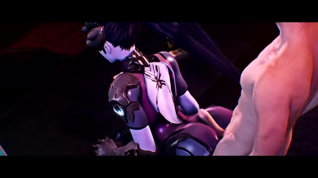Widowmaker makes Hot Dog (assjob commission)