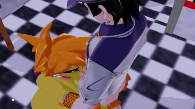 Chica sucks nightguard off [MMD]