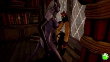Futa Draenei force BJ on Female Human