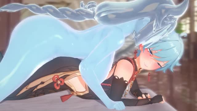 Futanari Shenhe talisman spirit and Chongyun 4K/60FPS [Doutei Chinpoo]