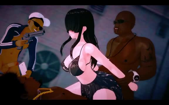 Kakure Meme cannot resist BBC gangbang