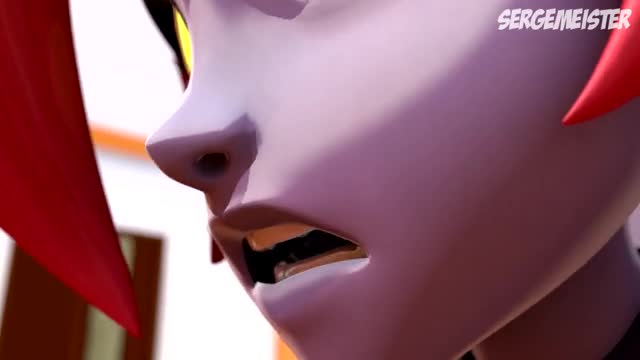 Raven pounding Nega Shantae