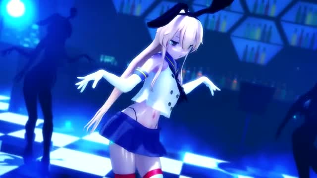 Shimakaze – Sticky Sticky [MMD R15] Hamselvish