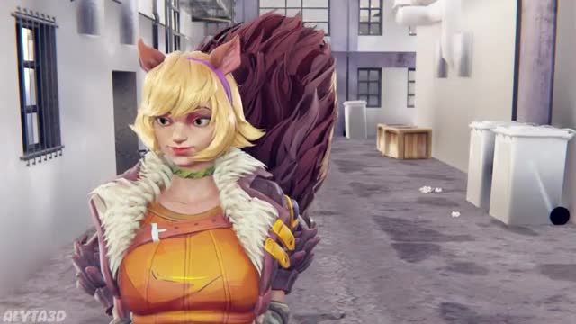 Squirrel Girl Surprised by Spider man [Alyta3D]
