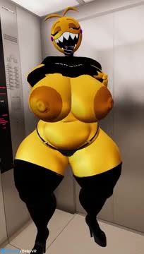 Toy chica elevator flashing