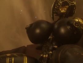 Anubis solo masturbation