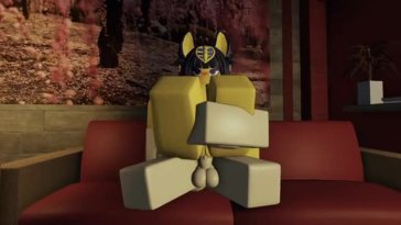 Breeding with Ankha the cat (Roblox)
