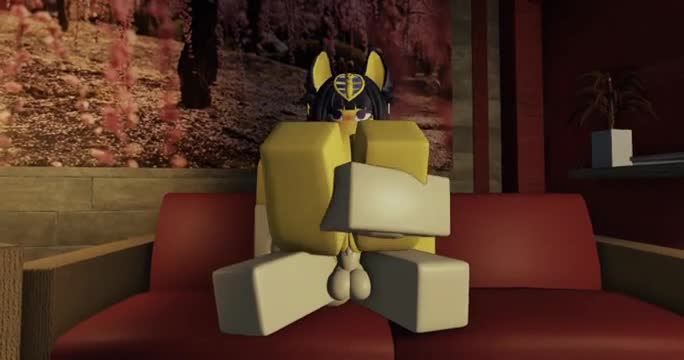 Breeding with Ankha the cat (Roblox)