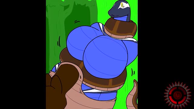 ????COMIC SNAKE VORE – Kaa swallows a furry snake (Oral Vore+Digestion+With sound)????
