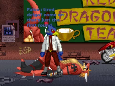 Falco came back from mission and his cock was already hard thinking about Delga(mugen