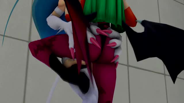 Felicia Darkstalkers Kissing Lesbian