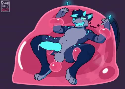 Furry boy slime sex