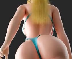 Jiggly Samus walk Bikini