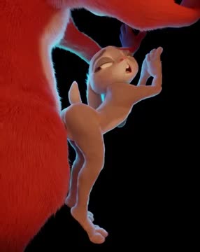 Judy and Nick standing doggy style