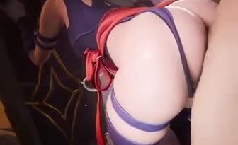 Psylocke bent over