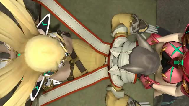 Pyra and Mythra spitroast Nia