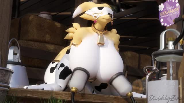Renamon Milking at Squish’s Farm