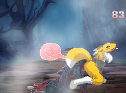 Renamon knotted Naafiri and clogging her womb like a dog