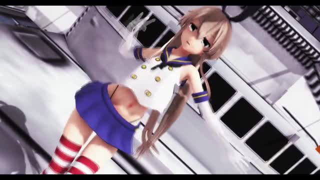 Shimakaze – Gunshot [MMD R15] Aoinu11