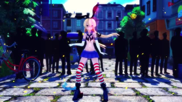 Shimakaze – POP! [MMD R15] Hamselvish