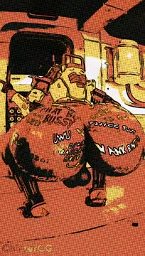 /Comic Style/ [ChitterCG] Big Ass Robot twerking for camera