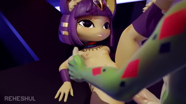 Definitely not Ankha thighjob/sex