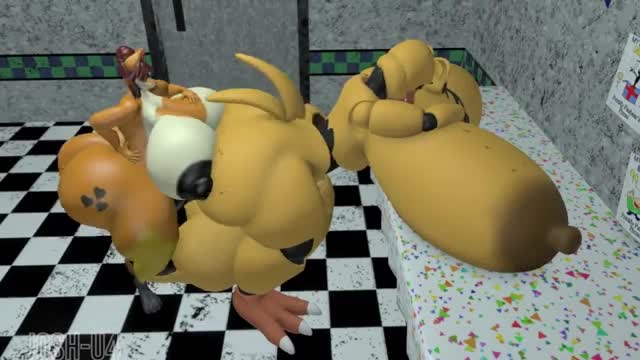 Futa girl fucking withered chica