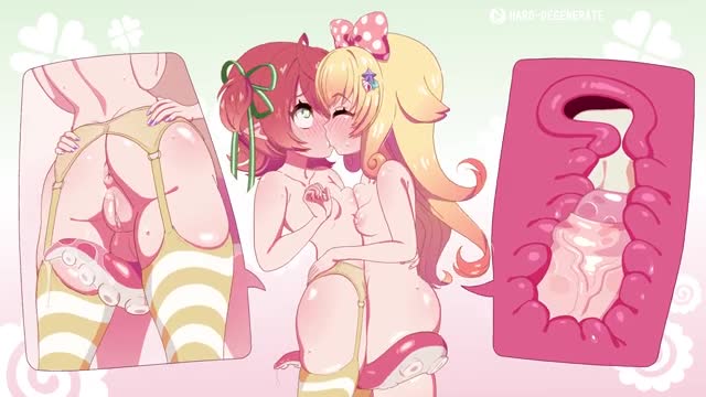 Futanari girl creampied her friend