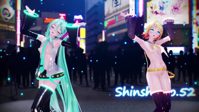 Miku & Rin Naked Dance – Heartpie Dancehall